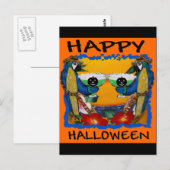 ハロウィーンパロット ポストカード (正面/裏面)