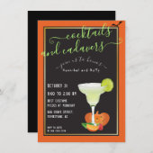 ハロウィーンパロディカクテルとカダバーストレンジ 招待状 (正面/裏面)