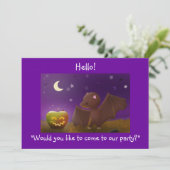 ハロウィーンパンチボウル-パーティー招待状 招待状 (スタンド正面)