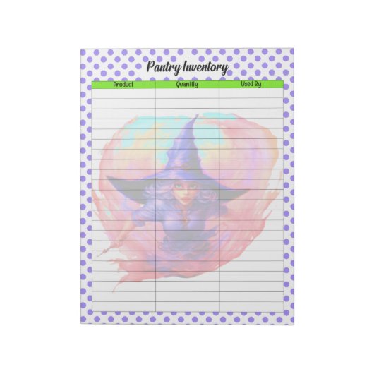 ハロウィーンパントリーインベントリリスト ノートパッド (回転)