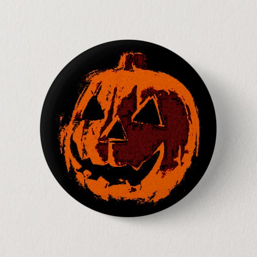 ハロウィーンパンプキグランジン – スタイル+アイディア 缶バッジ (正面)