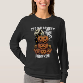 ハロウィーンパンプキンおもしろいカスタムハロウィン Tシャツ