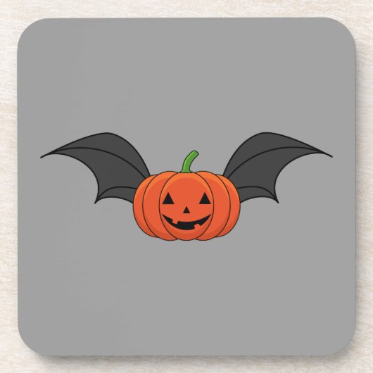 ハロウィーンパンプキンこうもり コースター (正面)