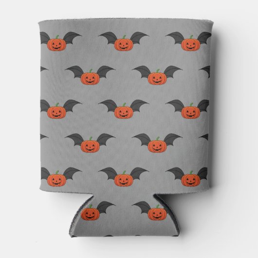 ハロウィーンパンプキンこうもり 缶クーラー (正面)