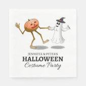 ハロウィーンパンプキンアンド幽霊 スタンダードランチョンナプキン (正面)