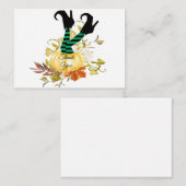 ハロウィーンパンプキンウィッチズレッグサンキューカード ノートカード (正面/裏面)