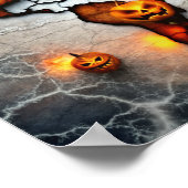 ハロウィーンパンプキンウォールアートワールドマップポスター ポスター (角)