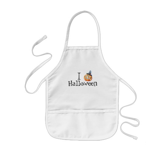 ハロウィーンパンプキンエプロン 子供用エプロン (正面)
