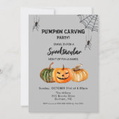 ハロウィーンパンプキンカービングパーティの招待状 招待状 (正面)