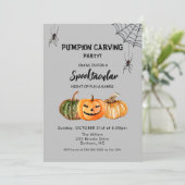 ハロウィーンパンプキンカービングパーティの招待状 招待状 (スタンド正面)