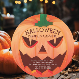 ハロウィーンパンプキンカービングパーティの招待状 招待状