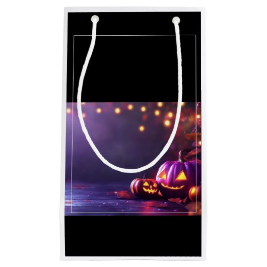 ハロウィーンパンプキンカービングパーティーバッグ スモールペーパーバッグ (正面)