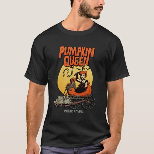 ハロウィーンパンプキンクイーン不気味シーズン Tシャツ (正面)