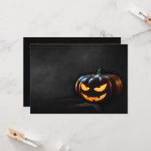 ハロウィーンパンプキンジャックOランタン不気味 カード (正面/裏面インサイチュ)