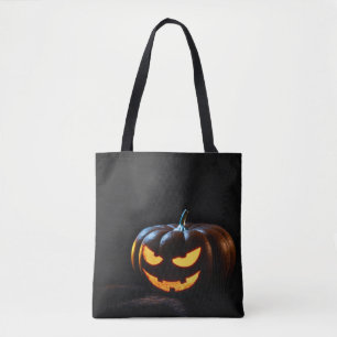 ハロウィーンパンプキンジャックOランタン不気味 トートバッグ