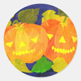 ハロウィーンパンプキンステッカー ラウンドシール