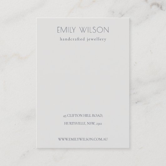 ハロウィーンパンプキンスパイダーロゴネックレスジュエリー 名刺 (裏面)