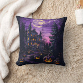 ハロウィーンパンプキンスマイルピロー不気味ホームデコール クッション (ブランケット)