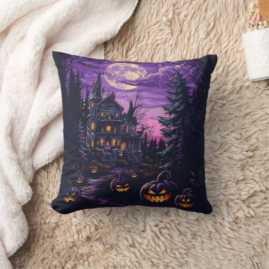 ハロウィーンパンプキンスマイルピロー不気味ホームデコール クッション (ブランケット)