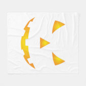 ハロウィーンパンプキンスマイル フリースブランケット (正面(横))