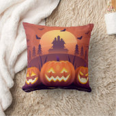 ハロウィーンパンプキンス幽霊のよく出るアンドハウス クッション (ブランケット)
