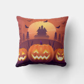 ハロウィーンパンプキンス幽霊のよく出るアンドハウス クッション (裏面)