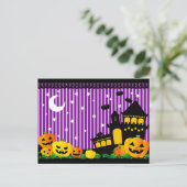 ハロウィーンパンプキンス幽霊のよく出る,ハウスとこうもり ポストカード (スタンド正面)