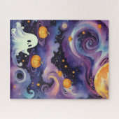 ハロウィーンパンプキンズアンドスターリー幽霊 ジグソーパズル (横)