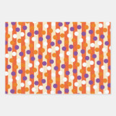 ハロウィーンパンプキンズオレンジブラックテーマ ラッピングペーパーシート (正面2)