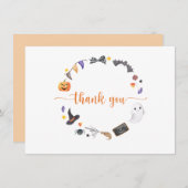 ハロウィーンパンプキンズブーサンキューカード サンキューカード (正面/裏面)