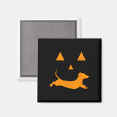ハロウィーンパンプキンダックシュントJack-o-Lantern Costum マグネット (正面/裏面)