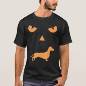 ハロウィーンパンプキンダックスシュンドッグハロウィーンのカボチャのちょうちんコス Tシャツ (正面)