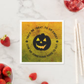 ハロウィーンパンプキントリックオアトリート紙ナプキン スタンダードカクテルナプキン (インサイチュ)