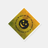ハロウィーンパンプキントリックオアトリート紙ナプキン スタンダードカクテルナプキン (角)