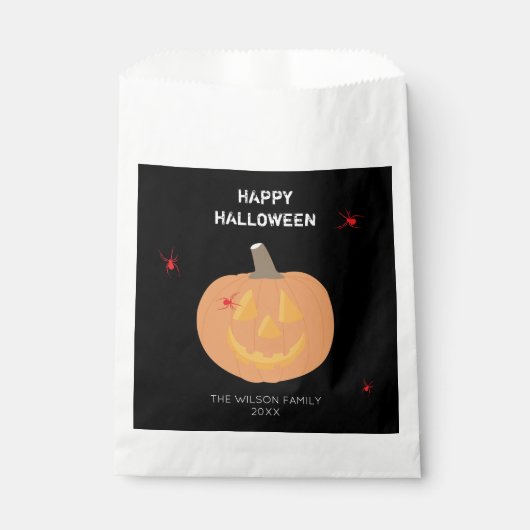 ハロウィーンパンプキンハロウィーンファミリーパーティー フェイバーバッグ (正面)