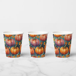 ハロウィーンパンプキンバイベスデザイナー 紙コップ