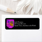 ハロウィーンパンプキンバグルパープル差出人住所 ラベル (インサイチュ)