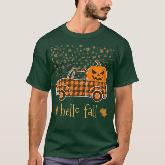 ハロウィーンパンプキンバッファロープラッドトラックハローツリーF Tシャツ