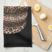 ハロウィーンパンプキンプレイドヒョウ秋感謝祭 キッチンタオル (四つ折り)