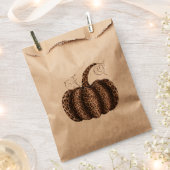 ハロウィーンパンプキンプレイドヒョウ秋感謝祭 フェイバーバッグ (クリップ留めされた状態)