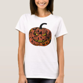 ハロウィーンパンプキンラインアート Tシャツ