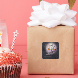 ハロウィーンパンプキンリトルブベビーシャワー スクエアシール