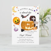 ハロウィーンパンプキンリトルブベビーシャワー 招待状 (スタンド正面)