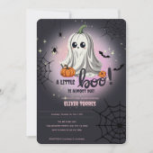 ハロウィーンパンプキンリトルブベビーシャワー 招待状 (正面)