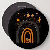 ハロウィーンパンプキンレインボー 缶バッジ (正面&裏面)