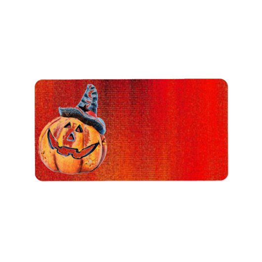 ハロウィーンパンプキン住所 シール (正面)