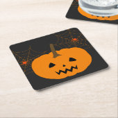 ハロウィーンパンプキン紙コースター スクエアペーパーコースター (アングル)