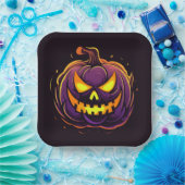 ハロウィーンパンプキン紙プレート ペーパープレート (パーティー)