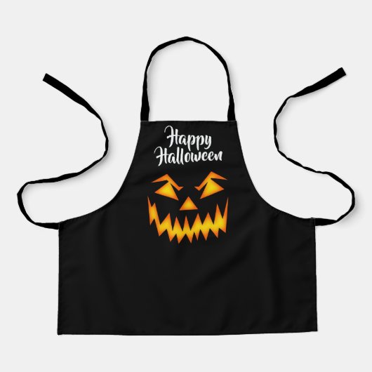 ハロウィーンパンプキン顔エプロン エプロン (正面)