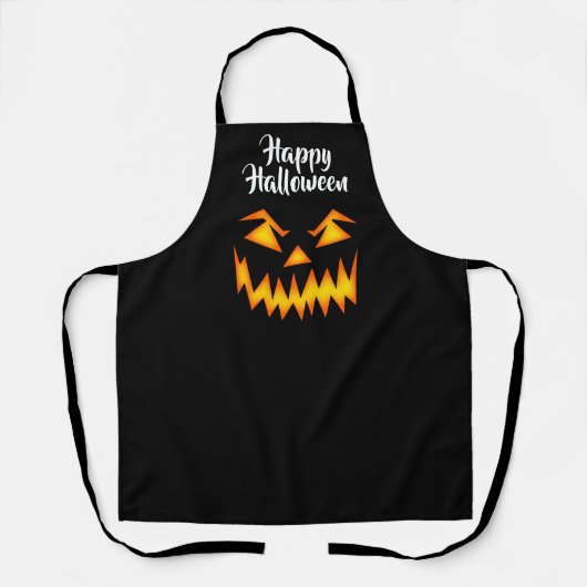 ハロウィーンパンプキン顔エプロン エプロン (正面)
